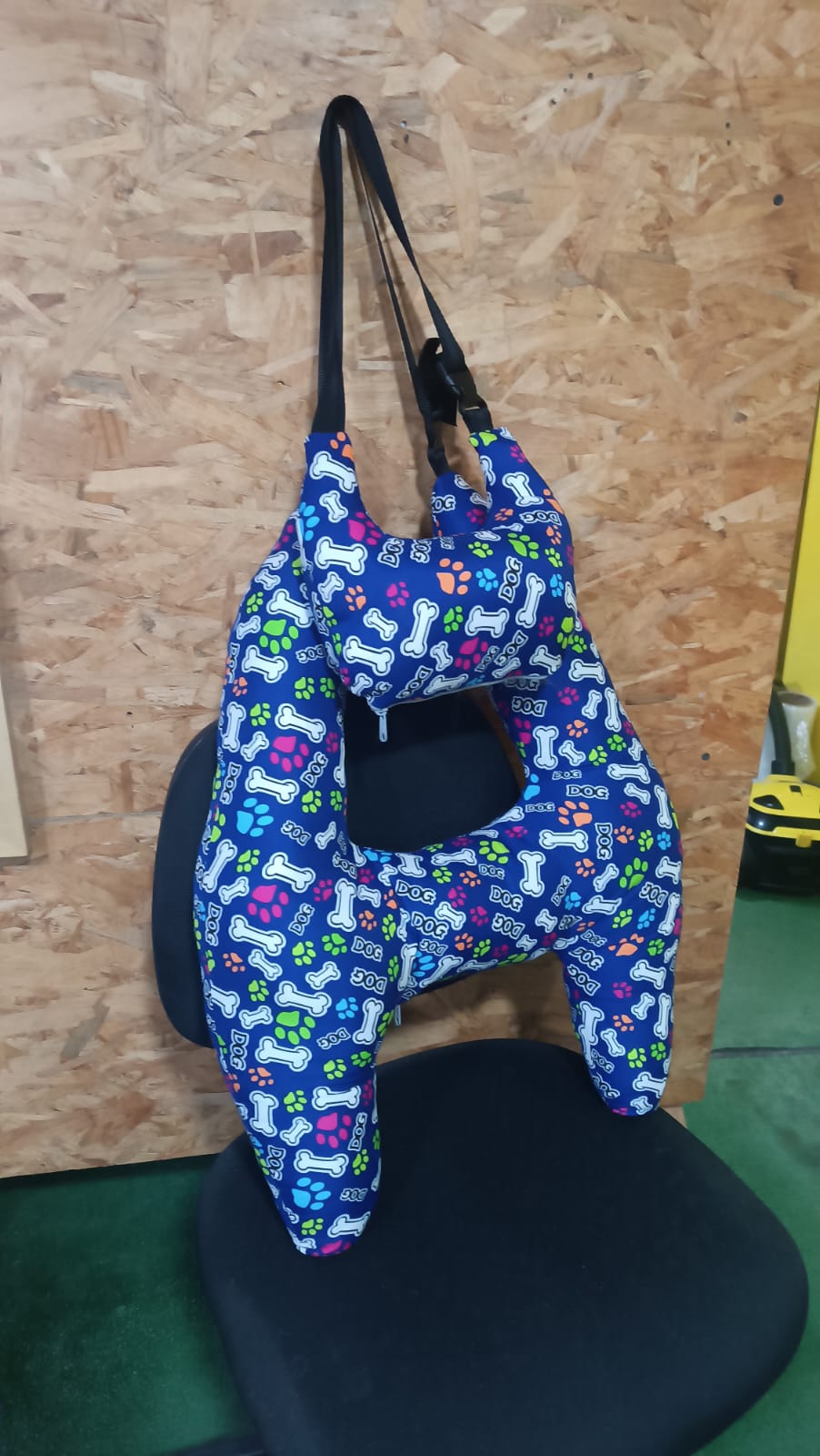 Vista 5 de Cojín Viaje Infantil En Forma H - COLOR: AZUL HUESOS